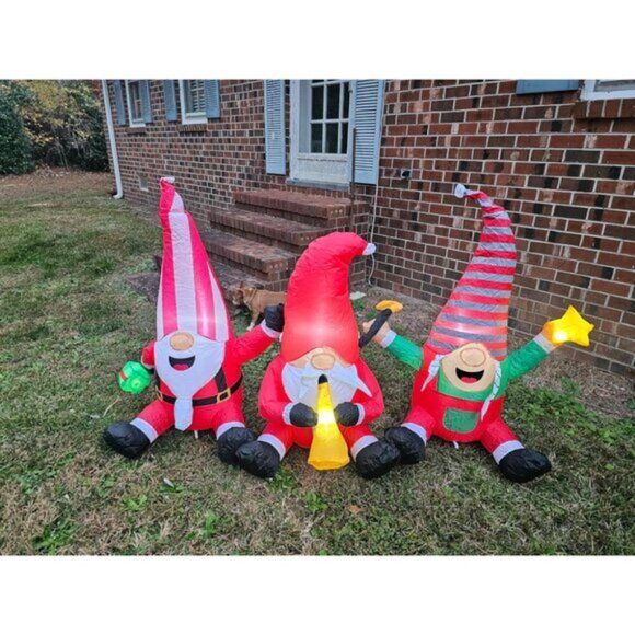 🆕7.55 FT Christmas Inflatables Long Gnome Xmas Blow Up Outdoor Decorations - Picture 2 of 9